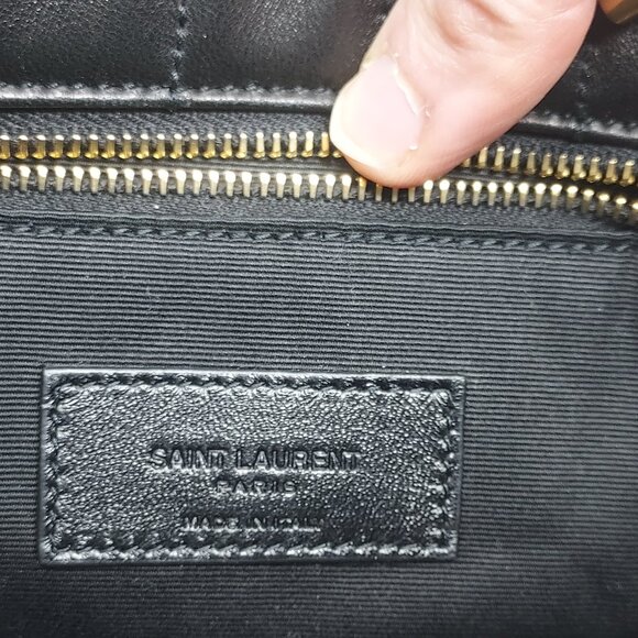 YSL Yves Saint Laurent Matelasse Carre Mini Quilted Black Bag - Picture 8 of 8